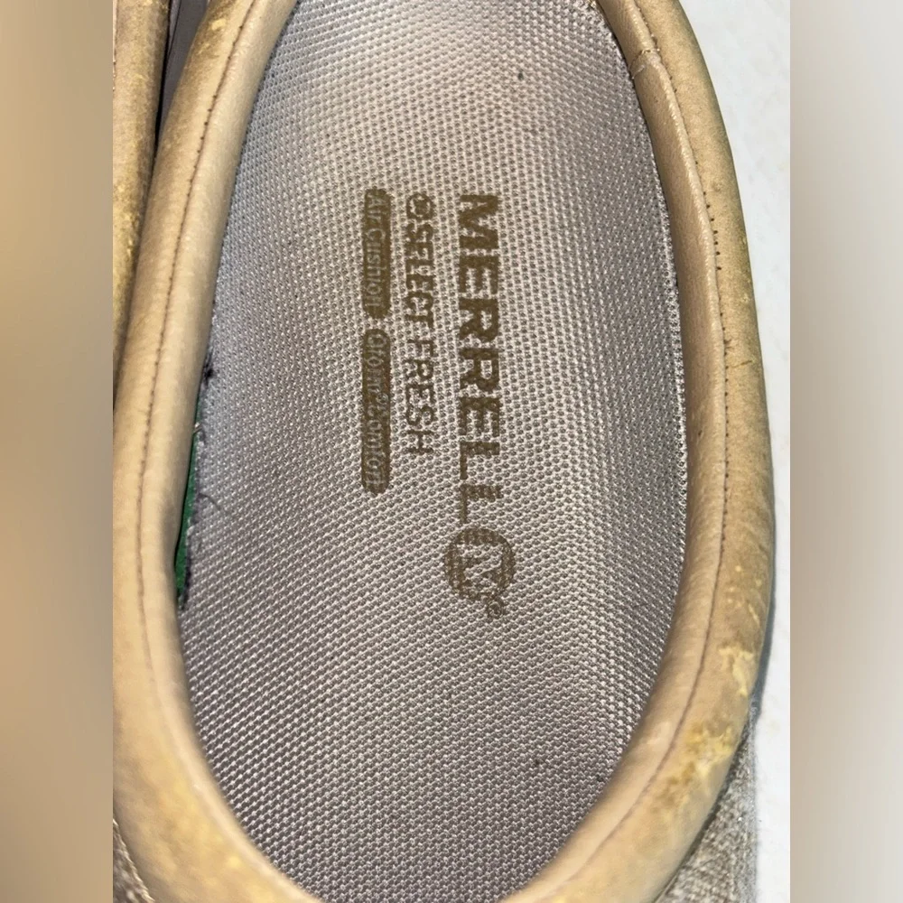 Merrell Rucksack Tan Cream Brown Slip-On Shoes Size 6.5 - Picture 8 of 10